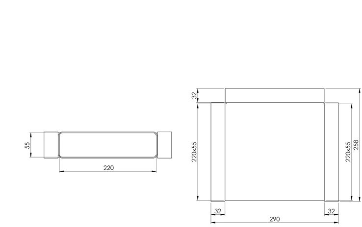 Ventiliatorius Ar trīs zariem Europlast KT25, 220 x 55 mm