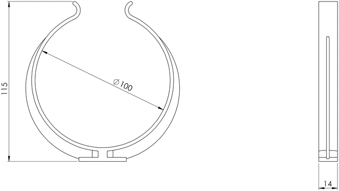 Ventiliatorius Laikiklis Europlast AZ100, plastikas, DIA 10 cm, 2 vnt.