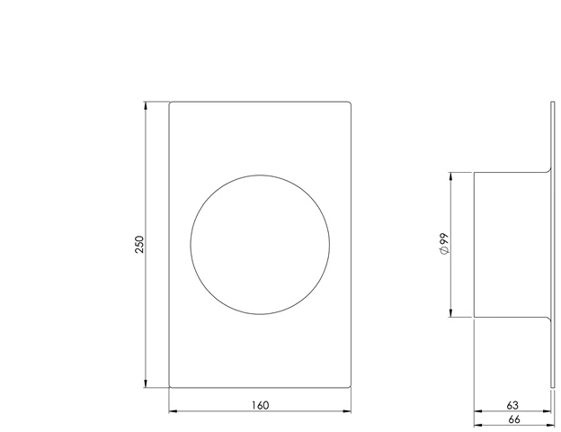 Ventiliatorius Starpuzmava Europlast VA100, 160 x 250 mm, 100 mm