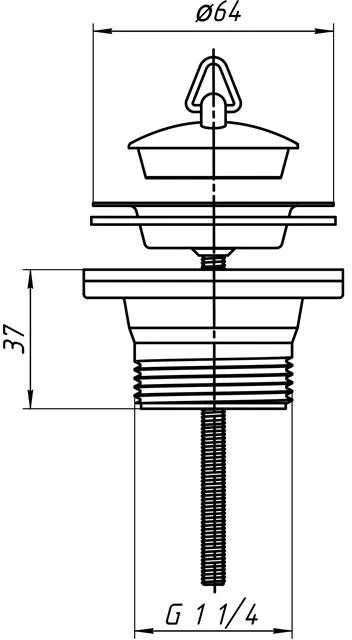 Ani_Plast Sifono ventilis su kamščiu Aniplast M205EU, 1¼,