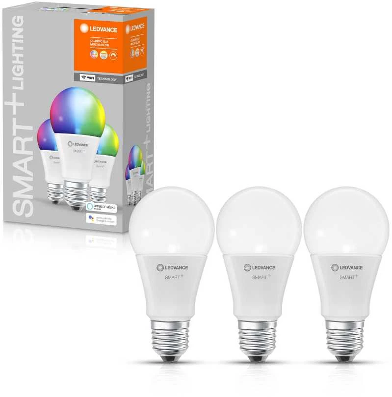 Ledvance Išmanioji LED lempa SMART WIFI, A60, 9W, E27, 806lm,RGBx3vnt