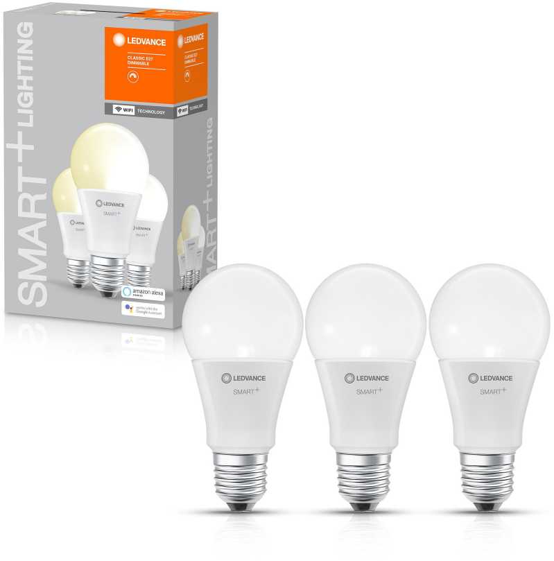 Ledvance Išmanioji LED lempa SMART WIFI, A60, 9W, E27, 806lm,dimx3vnt