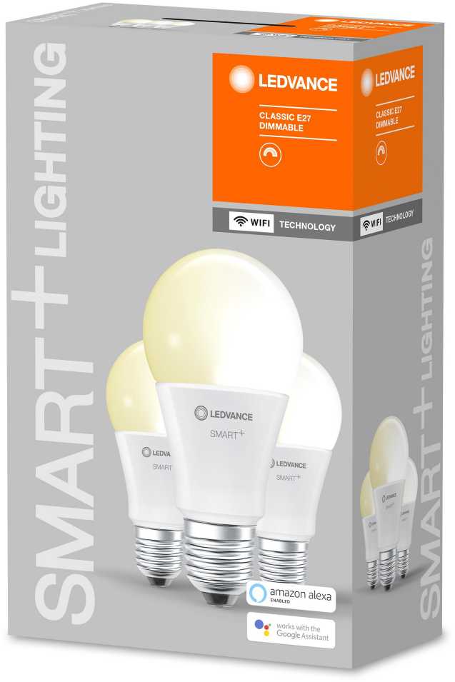 Ledvance Išmanioji LED lempa SMART WIFI, A60, 9W, E27, 806lm,dimx3vnt