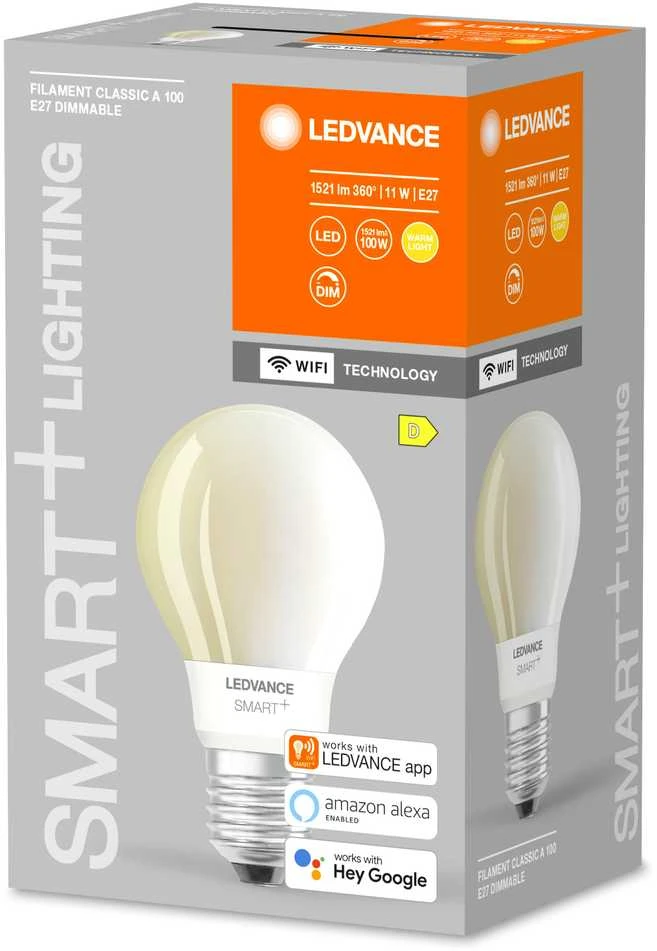 Ledvance 11W LED lemputė SMART+ Filament Classic Dimmable 100, E27, 2700K