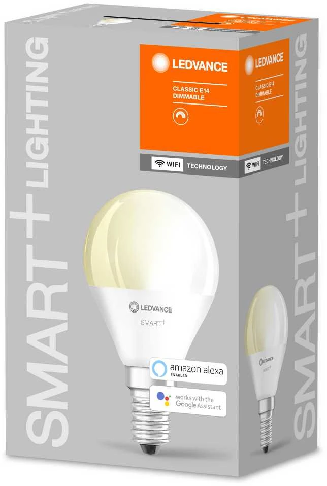Ledvance Išmanioji LED lempa SMART WIFI, P45, 5W, E14, 470lm, dim
