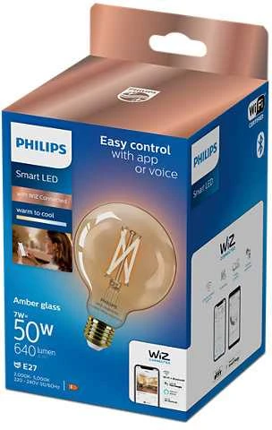 Išmanioji lemputė Philips Wiz LED, G95, 2000 - 5000 °K, E27, 7 W, 640 lm
