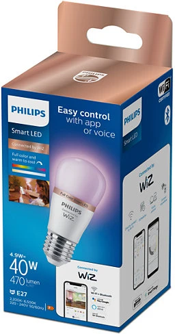 Philips LEMP LED WIFI P45 E27 4.9W 470LM RGBTW