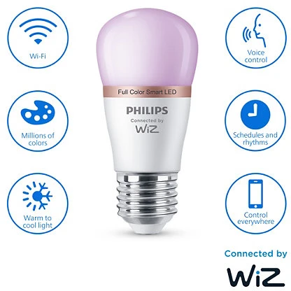 Philips LEMP LED WIFI P45 E27 4.9W 470LM RGBTW