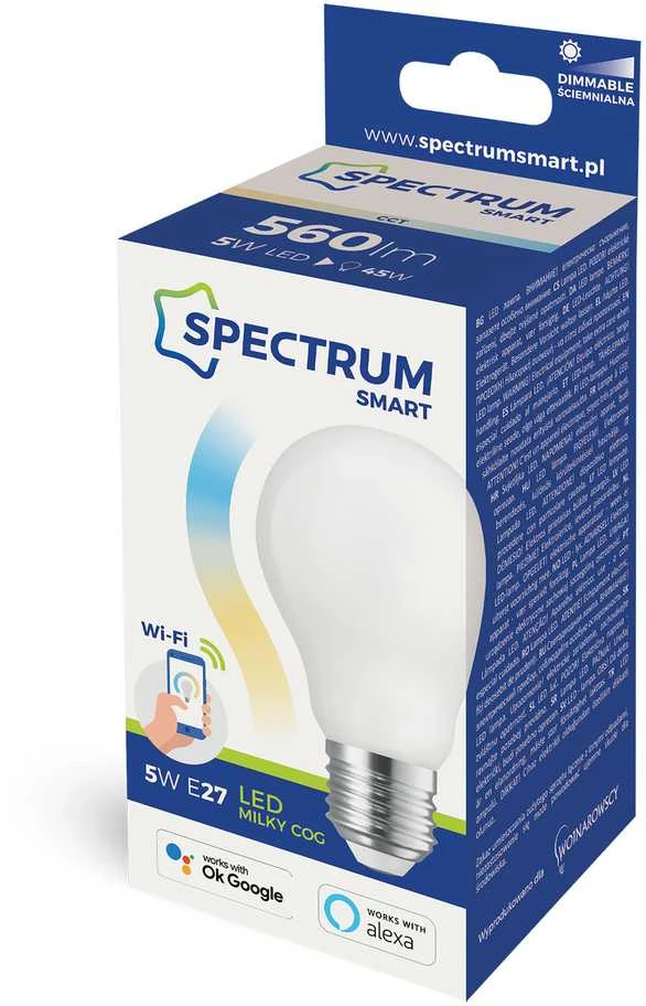 Spectrum IŠMANIOJI LED LEMPA, SMART WIFI, A60, 5W, E27, CCT+DIM, FR