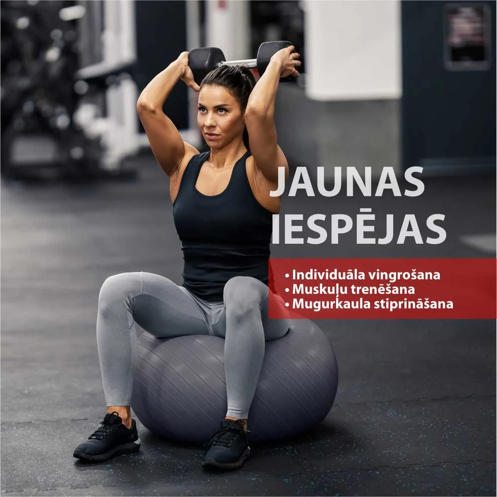 Nesprogst. gimnastikos kamuolys OUTLINER LS3222, Ø85 cm, PVC