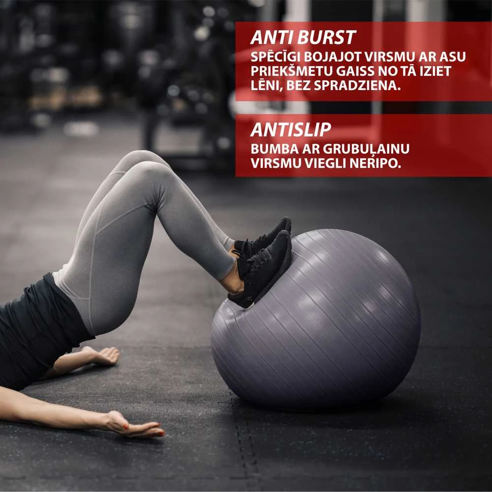 Nesprogst. gimnastikos kamuolys OUTLINER LS3222, Ø85 cm, PVC