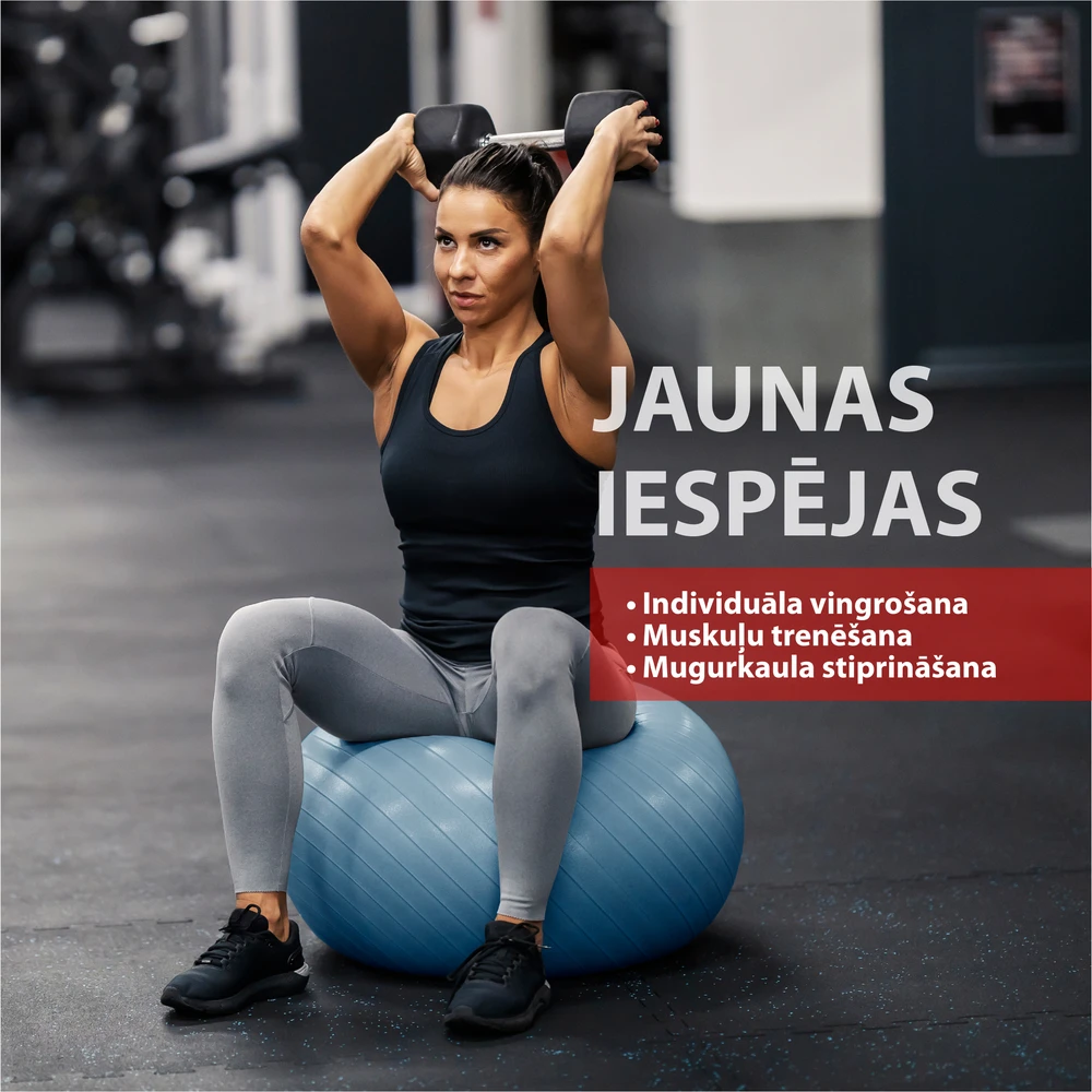 Nesprogst. gimnastikos kamuolys OUTLINER LS3222, Ø75 cm, PVC