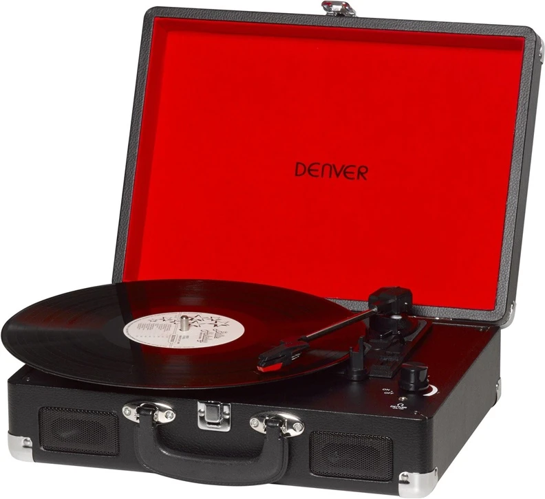 Vinilinė plokštelė Plašu atskaņotājs Denver VPL-120 Juodas, melna krās., 2 W