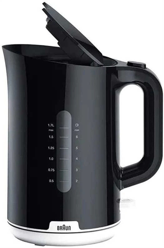 Virdulys Elektriskā tējkanna Braun WK1100BK, 1.7 l, melna krās.