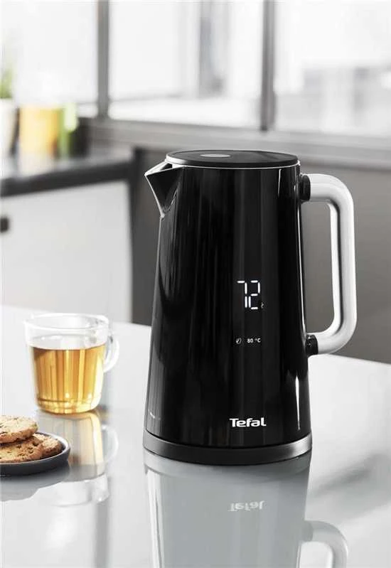 Virdulys Elektriskā tējkanna Tefal Digital KO851830, 1.7 l, melna krās.