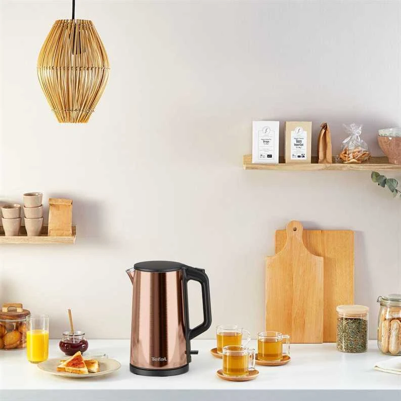 Virdulys Elektriskā tējkanna Tefal KI583C10, 1.5 l, zelta krās.
