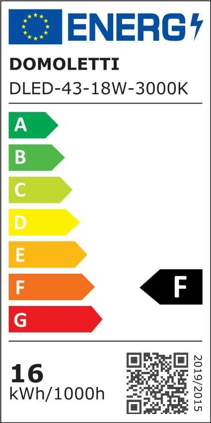 Lubinis šviestuvas Domoletti LED PANEL DLED-43 18W 3000K R