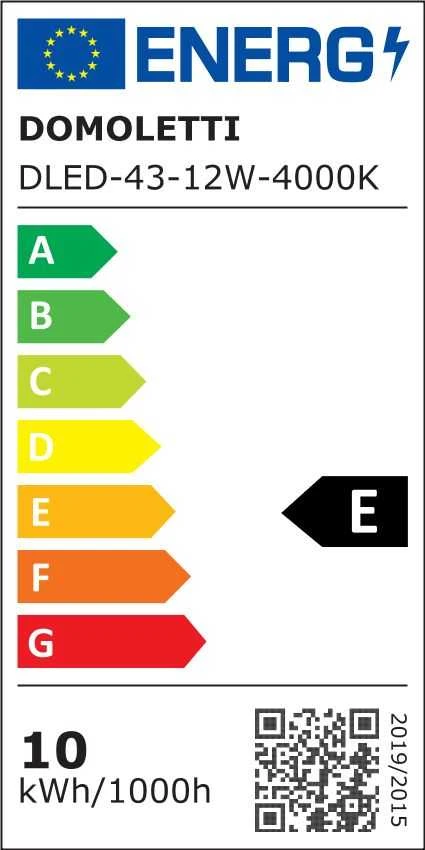 Lubinis šviestuvas Domoletti LED PANEL DLED-43 12W 4000K R