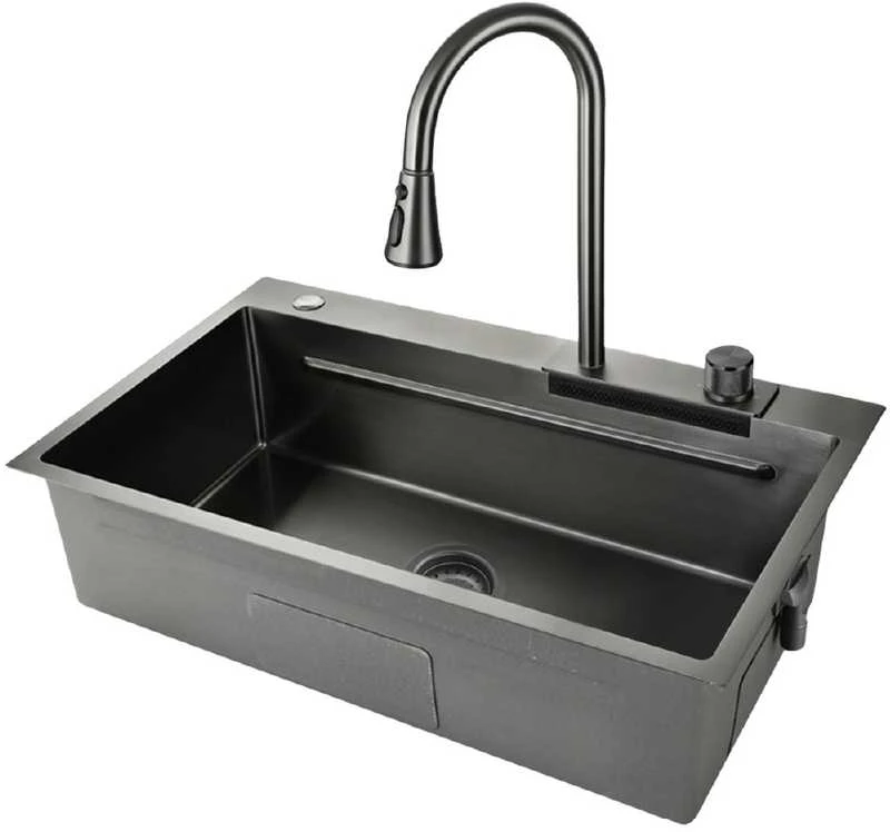 Kriauklė GraniteQ STAINLESS STEEL SINK+FAUCET MASTERJERO