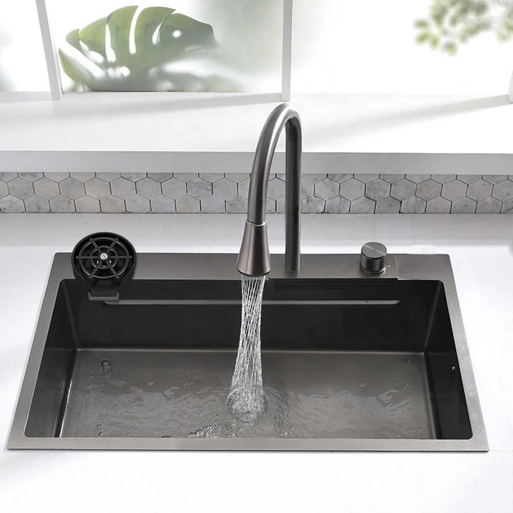 Kriauklė GraniteQ STAINLESS STEEL SINK+FAUCET MASTERJERO