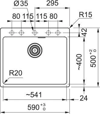 Plautuvė Franke MRG 610-54 Matte juodas 114.0658.496