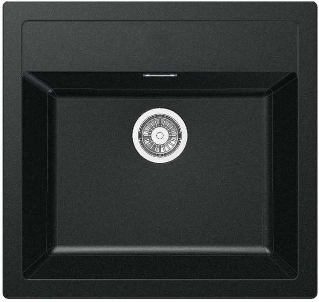 Virtuvinė plautuvė Franke Sirius SID 610, tektonitas, 56 cm x 53 cm x 20 cm, onyx
