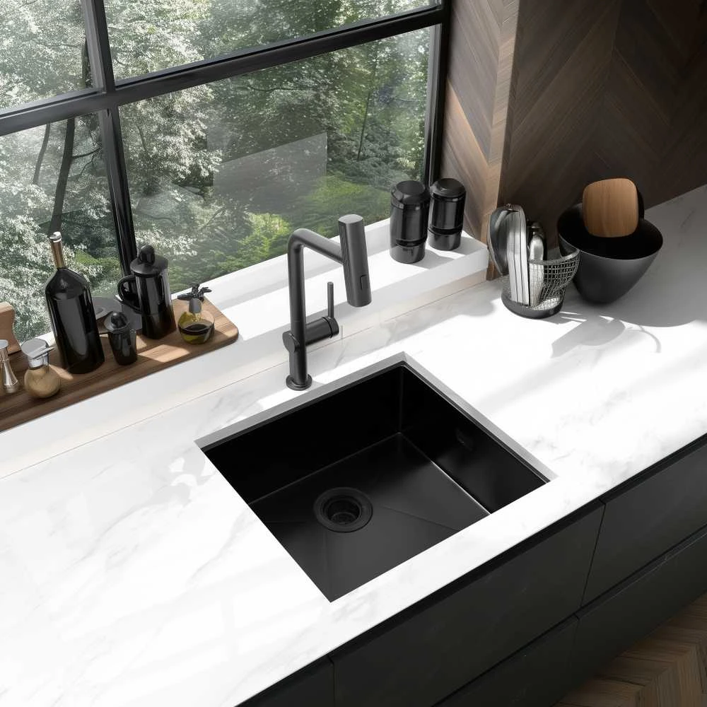 Virtuvinis maišytuvas Domoletti PULL-DOWN KITCHEN FAUCET GUNMETAL Juodas