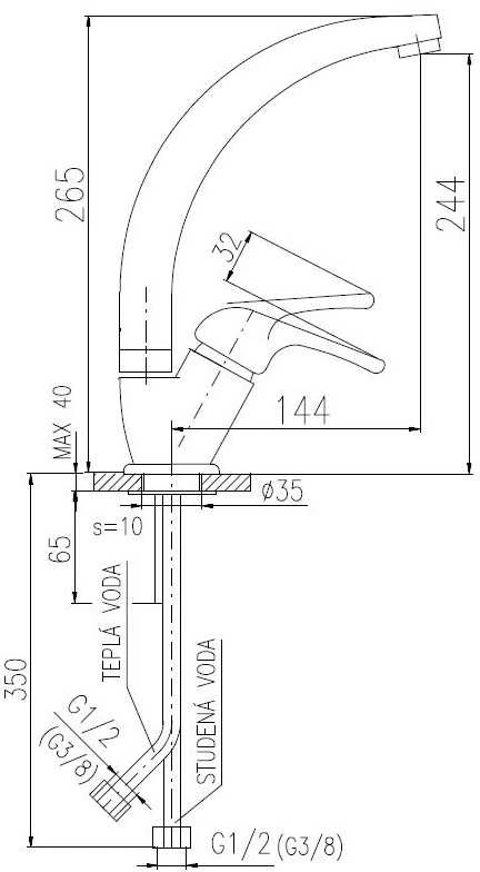 Virtuvinis maišytuvas Domoletti KITCHEN FAUCET SAZAVA DSA506.5/3
