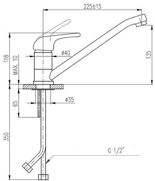 Virtuvinis maišytuvas Domoletti KITCHEN FAUCET SAZAVA DSA505.5
