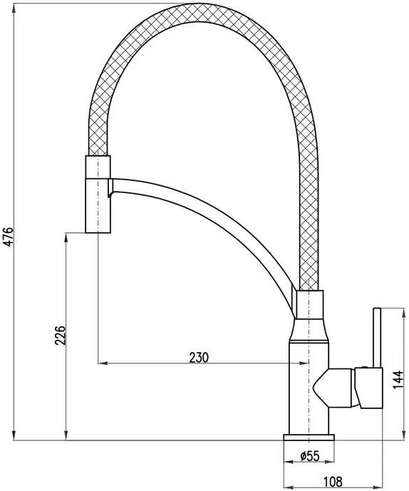Virtuvinis maišytuvas Domoletti SINK LEVER MIXER DSE914.5