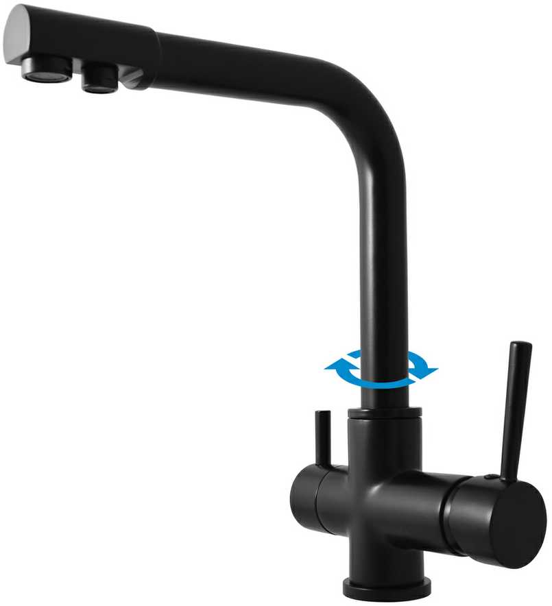 Carruzzo DOMOLETTI SEINA SINK LEVER MIXER Juodas M