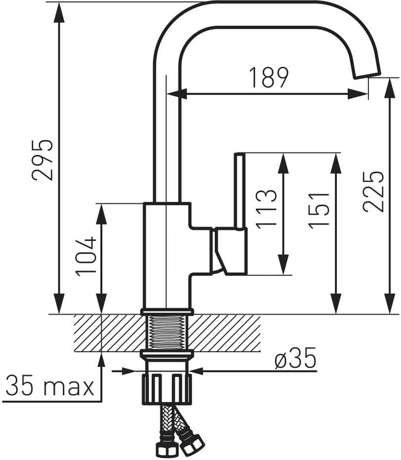 Virtuvinis maišytuvas Domoletti KITCHEN MIXER SPOT DOM-BDS42B.Juodas