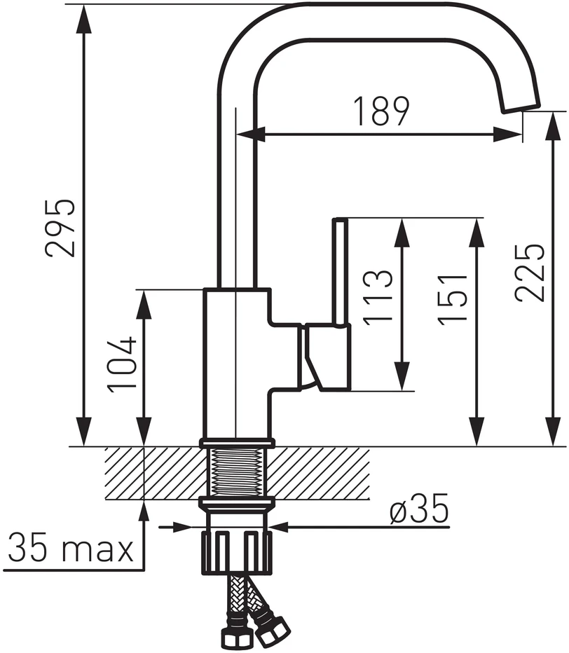 Virtuvinis maišytuvas Domoletti KITCHEN MIXER SPOT DOM-BDS42S.BEIGE