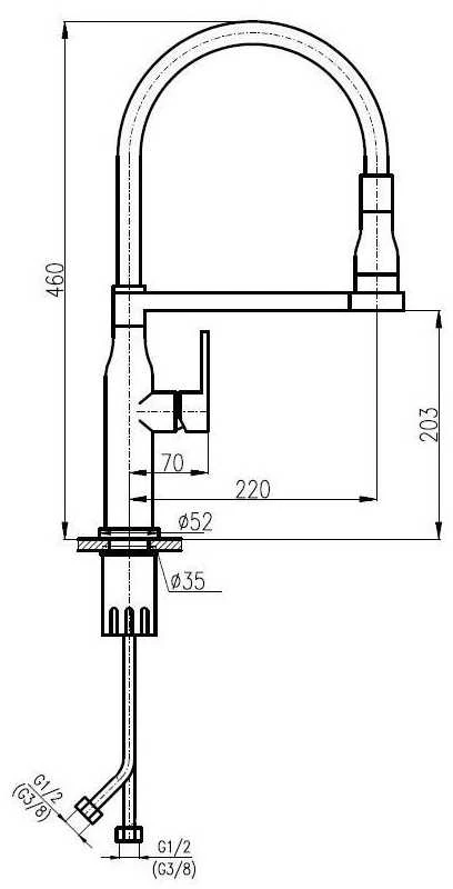 Carruzzo Kitchen faucet Zambezi DZA017.5