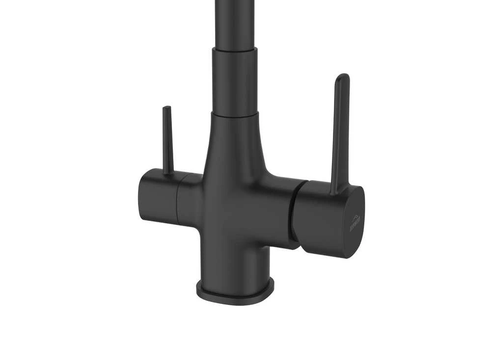 Invena Plautuvės maišytuvas, BZ-02-F04-V, su vandes filtru, juodas