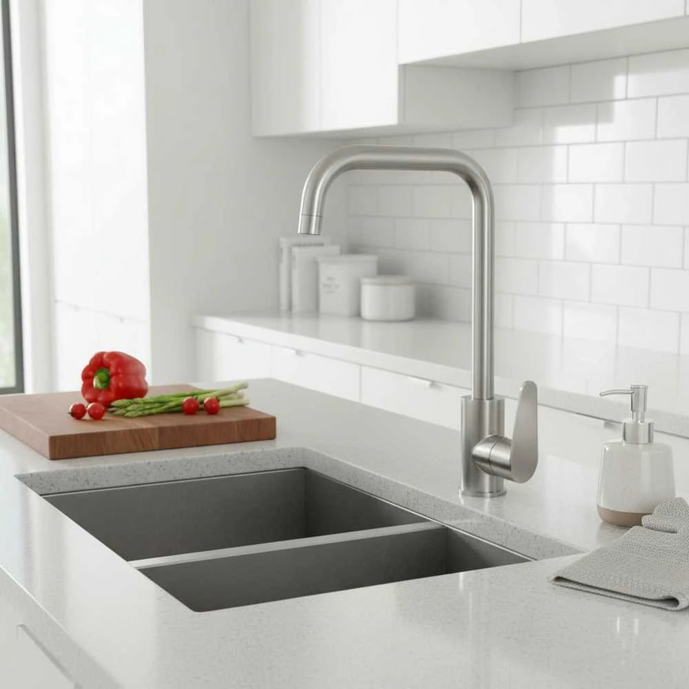 Thema Lux Virtuvinis maišytuvas Sourcing KITCHEN MIXER INOX NICKEL FINISH. L-4096