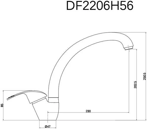 Thema Lux Virtuvinis maišytuvas Sourcing KITCHEN MIXER DF2206H56