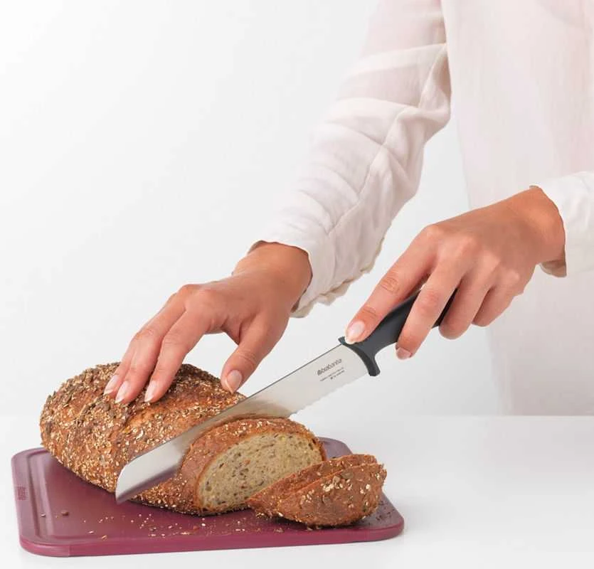 BRABANTIA Tasty+ duonos peilis, 20 cm, tamsiai pilkas