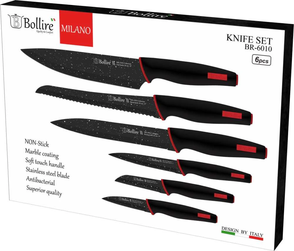 Virtuvinių peilių komplektas Bollire BR-6010, 6 dalių
