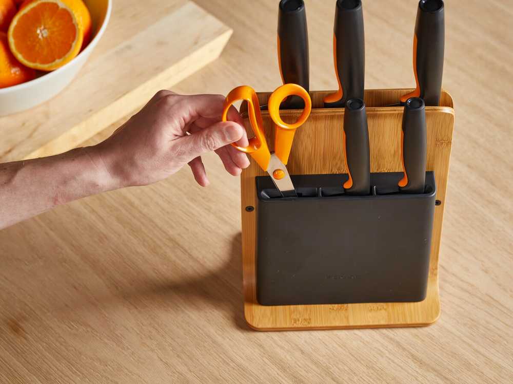 Fiskars "Functional Form" 5 peilių rinkinys su stovu