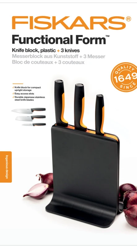 Virtuvinių peilių komplektas Fiskars Functional Form Plastic Peilis Set, 4 vnt.