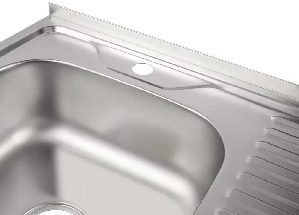Virtuvės kriauklė AB 600X600X0.6MM Nerūdijančio plieno, kairinė