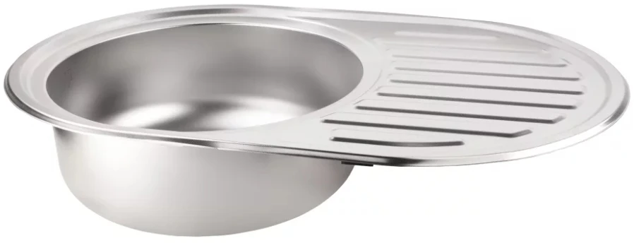 Virtuvės kriauklė AB 770x500mm Nerūdijančio plieno su sifonu