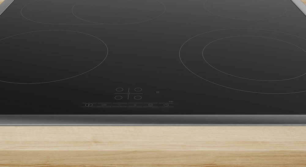 Bosch PKN645BB2E Serija 4, Elektrinė kaitlentė, 60 cm, kaitlentė su plieniniu rėmu