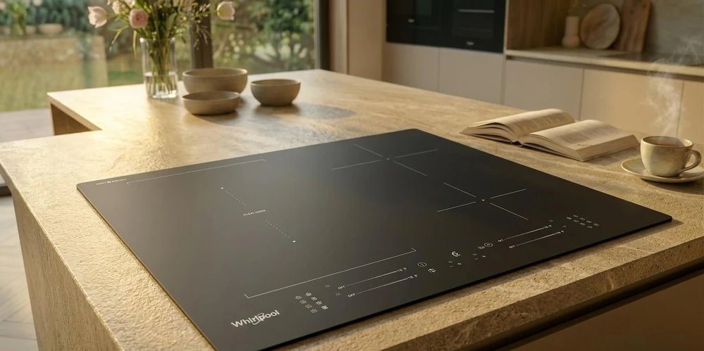 „Whirlpool WF S7560NE BM“ | Kaitlentė | Indukcinė | Degiklių / virimo zonų skaičius: 4 | Elektroninė | Juodas | Laikmatis