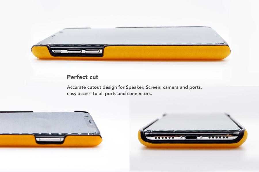 VixFox kortelės lizdo nugarėlė Iphone X/XS garstyčių geltona