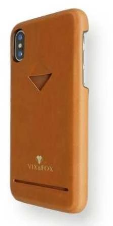 VixFox kortelės lizdo nugarėlė, skirta Iphone XSMAX karamelės rudos spalvos