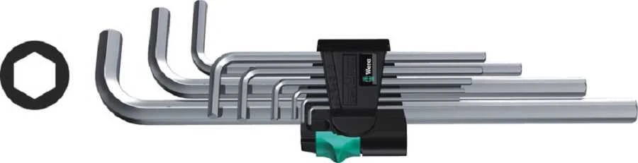 Šešiakampių raktų rinkinys 950 L/9 SM N Hex-Plus WERA