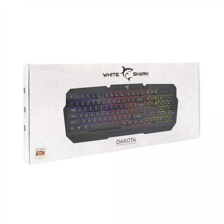 Membraninė Žaidimų klaviatūra White Shark Dakota, Rainbow LED pašvietimas, US išdėstymas