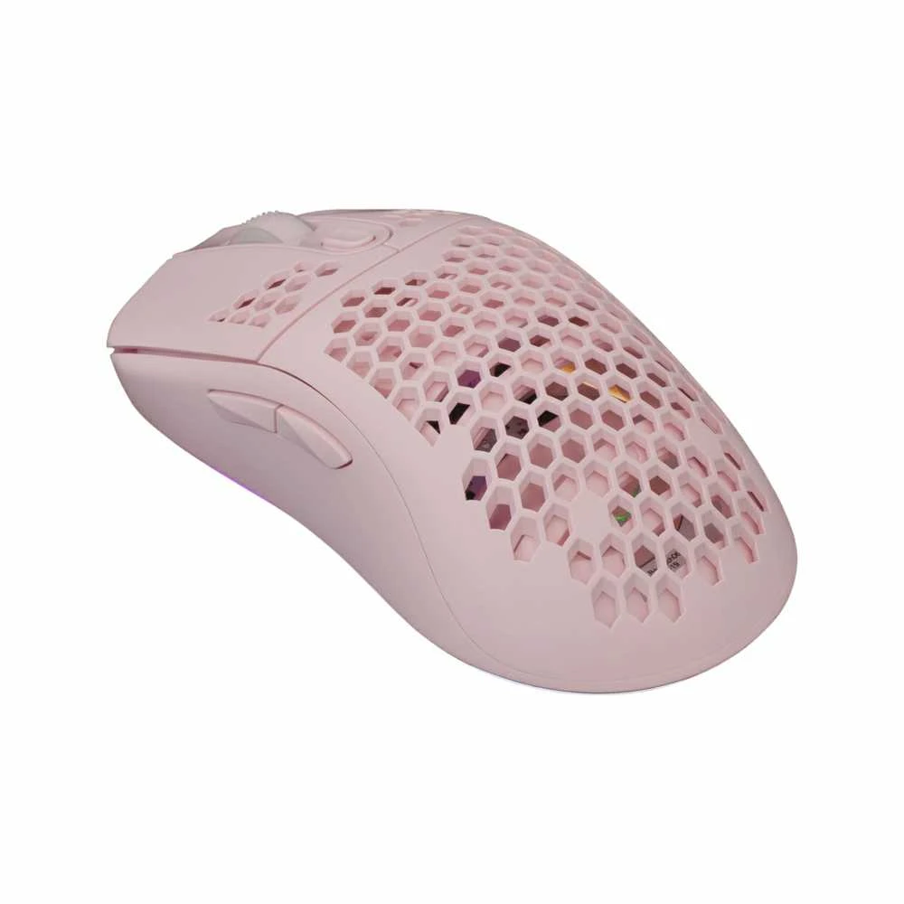 Itin lengva žaidimų pelė White Shark Galahad Pink, 72g